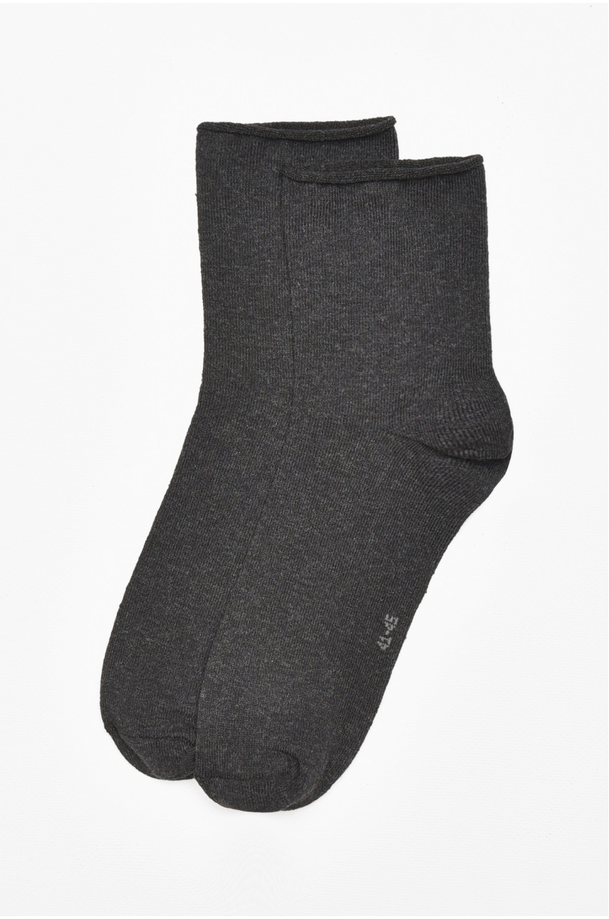 Шкарпетки чоловічі медичні демісезонні темно-сірого кольору 212003