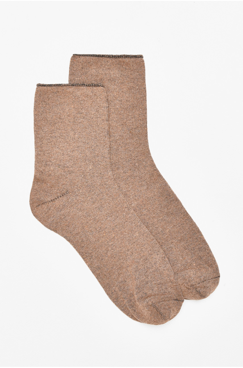 Шкарпетки чоловічі медичні демісезонні коричневого кольору 212005