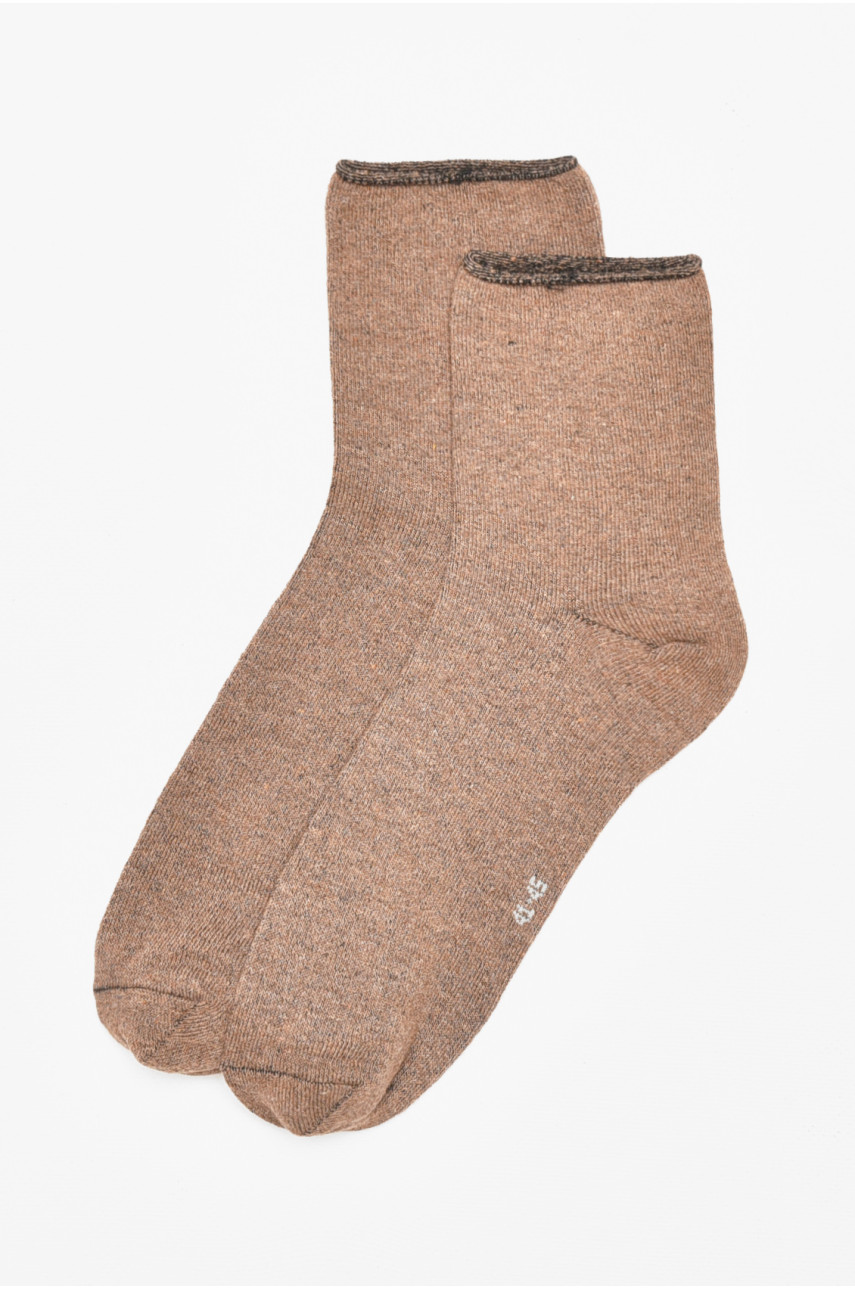 Шкарпетки чоловічі медичні демісезонні коричневого кольору 212005