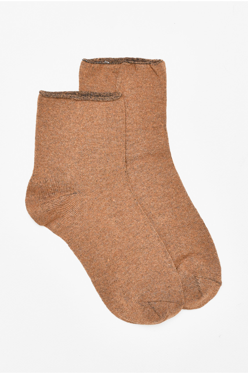 Шкарпетки жіночі медичні демісезонні коричневого кольору 212006