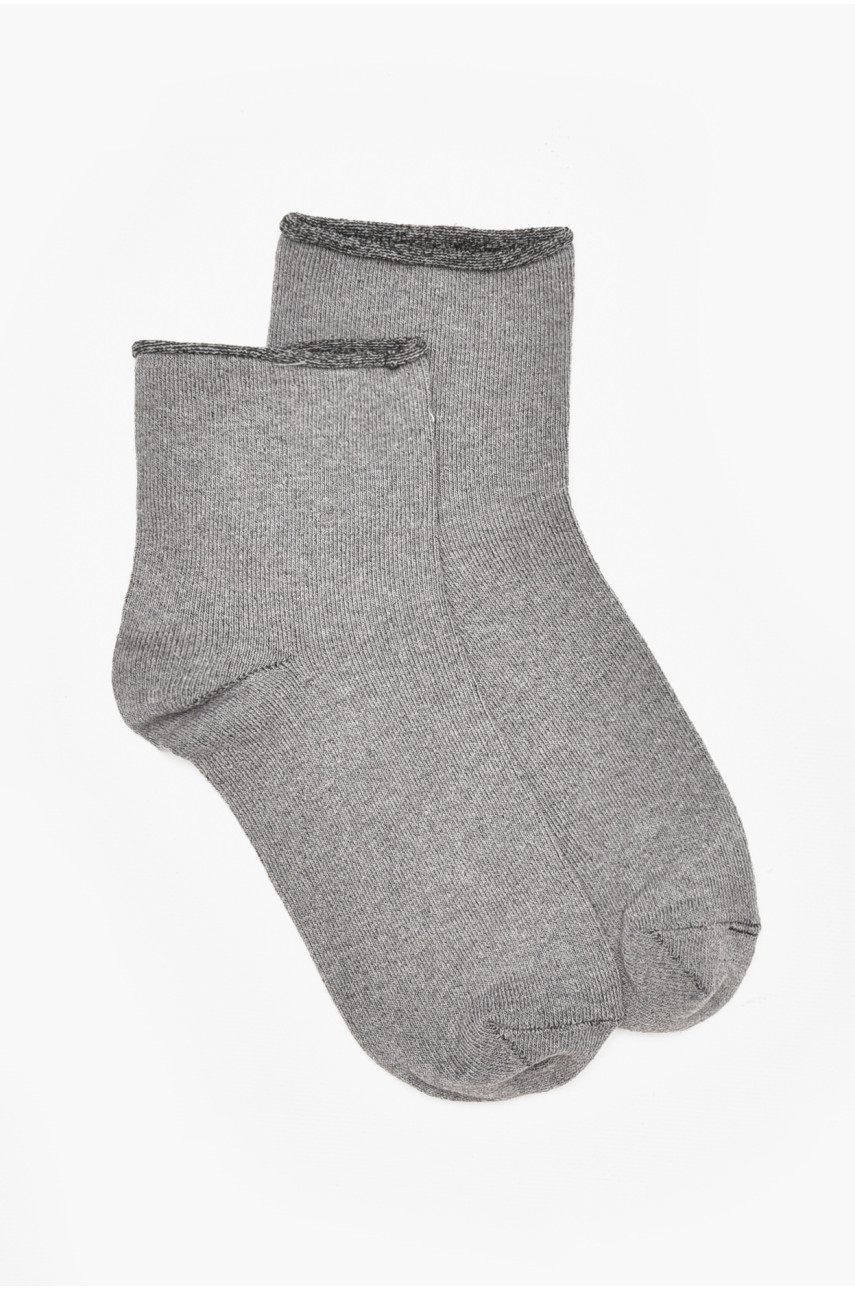 Шкарпетки жіночі медичні демісезонні сірого кольору 212009