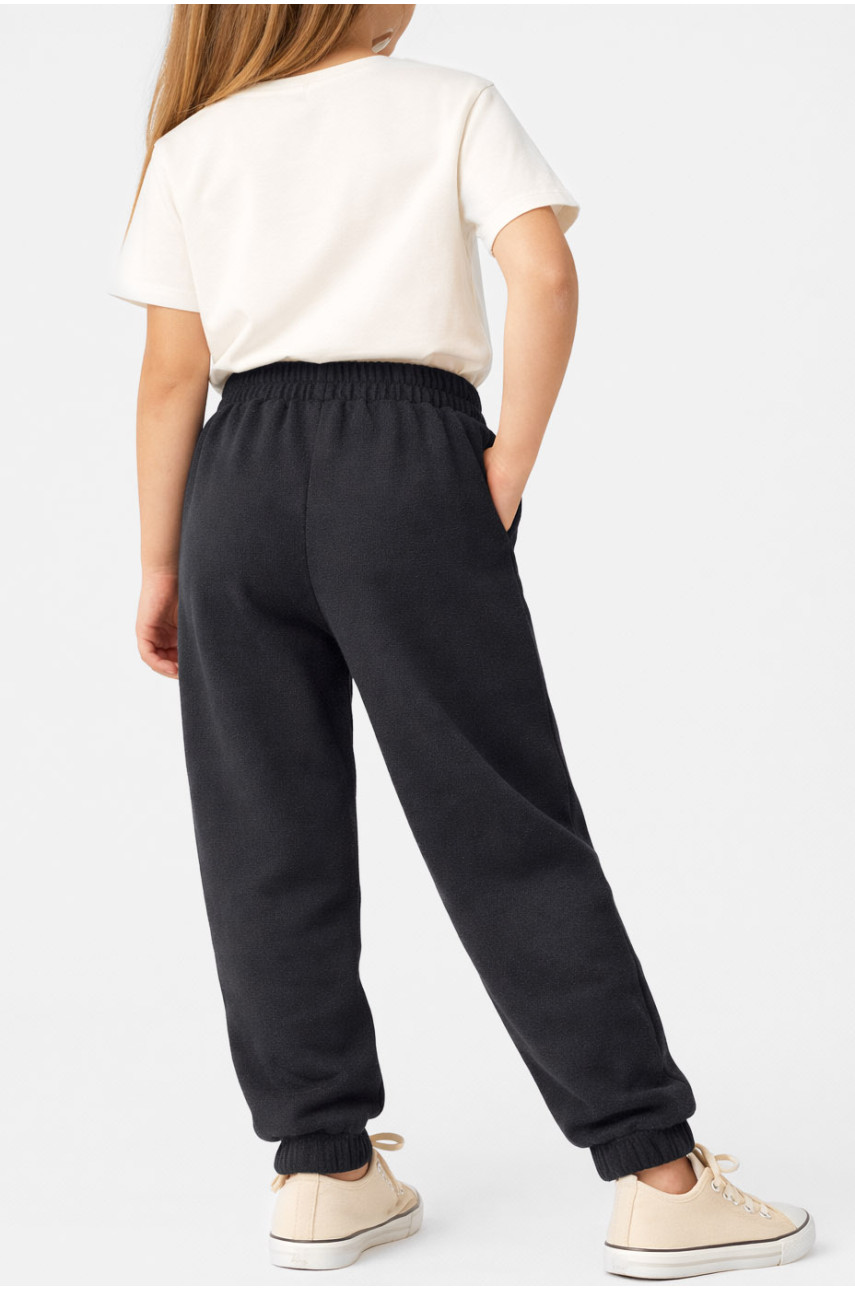 Штаны детские вельветовые для девочки черного цвета 311 212019