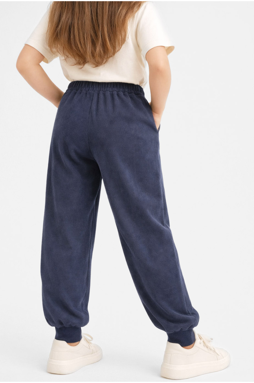 Штаны детские вельветовые для девочки серого цвета 312-2 212021