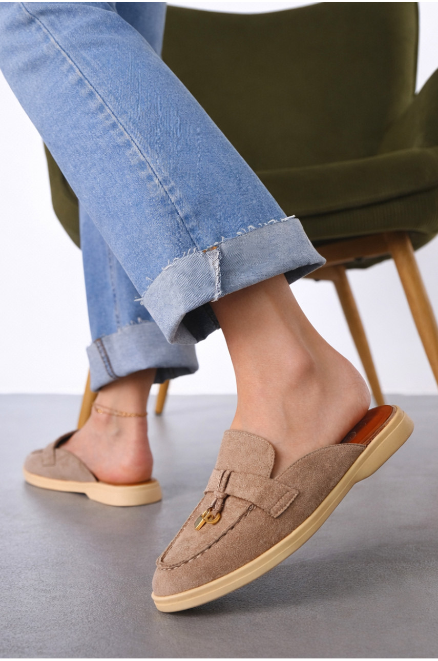 Мюли женские бежевого цвета в26121-4 212023