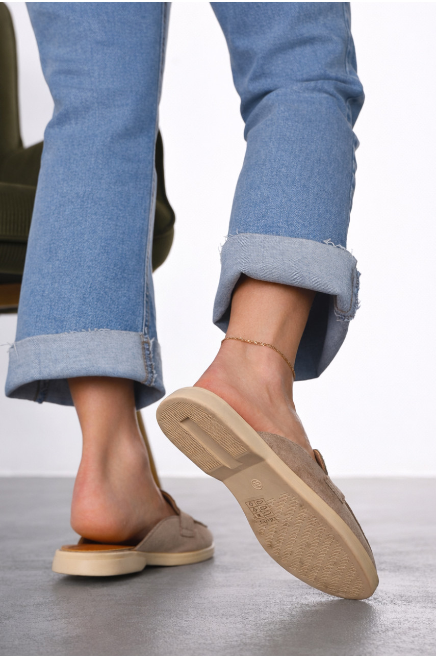 Мюли женские бежевого цвета в26121-4 212023