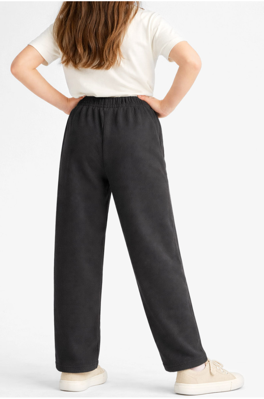 Штаны детские вельветовые для девочки черного цвета 312 212029