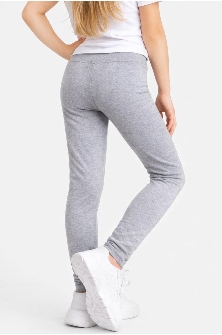 Лосины детские для девочки серого цвета 436-2 212033