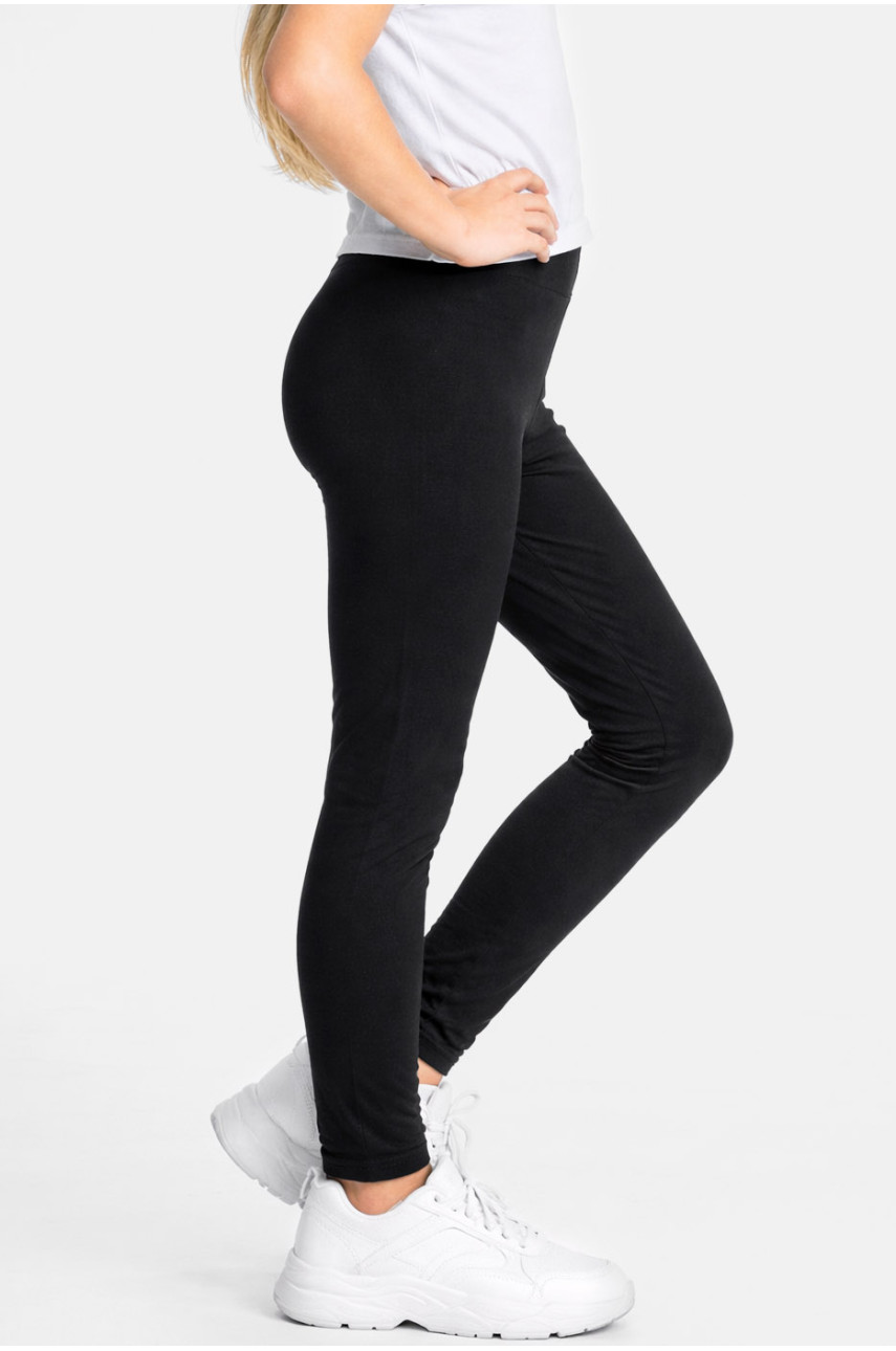 Лосины детские для девочки черного  цвета 436-2 212036