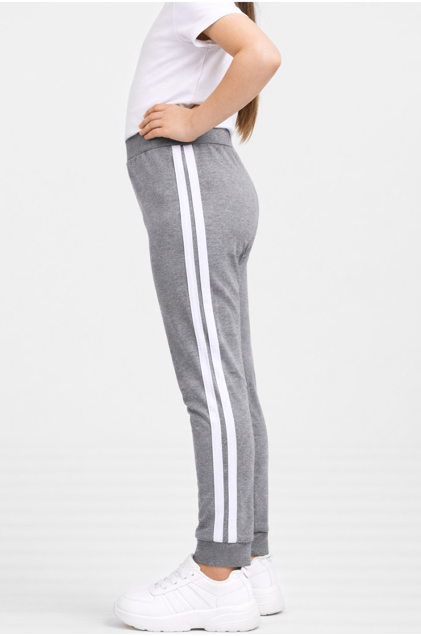 Лосины детские для девочки серого цвета 470-1 212038