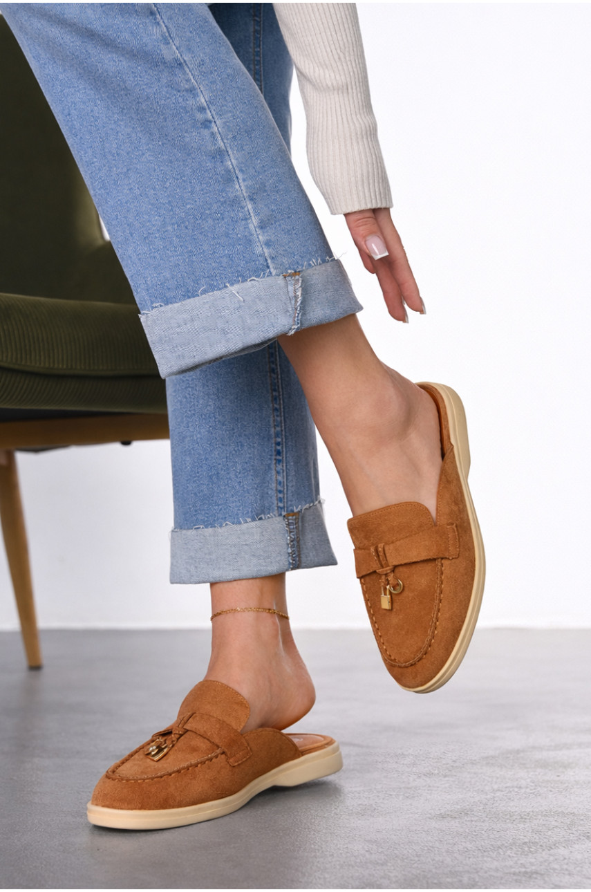 Мюли женские темно-бежевого цвета в26121-3 212039