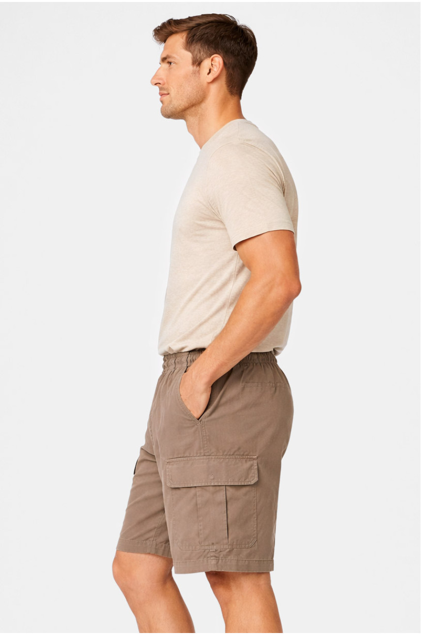 Шорти чоловічі однотонні бежевого кольору 2101 212042