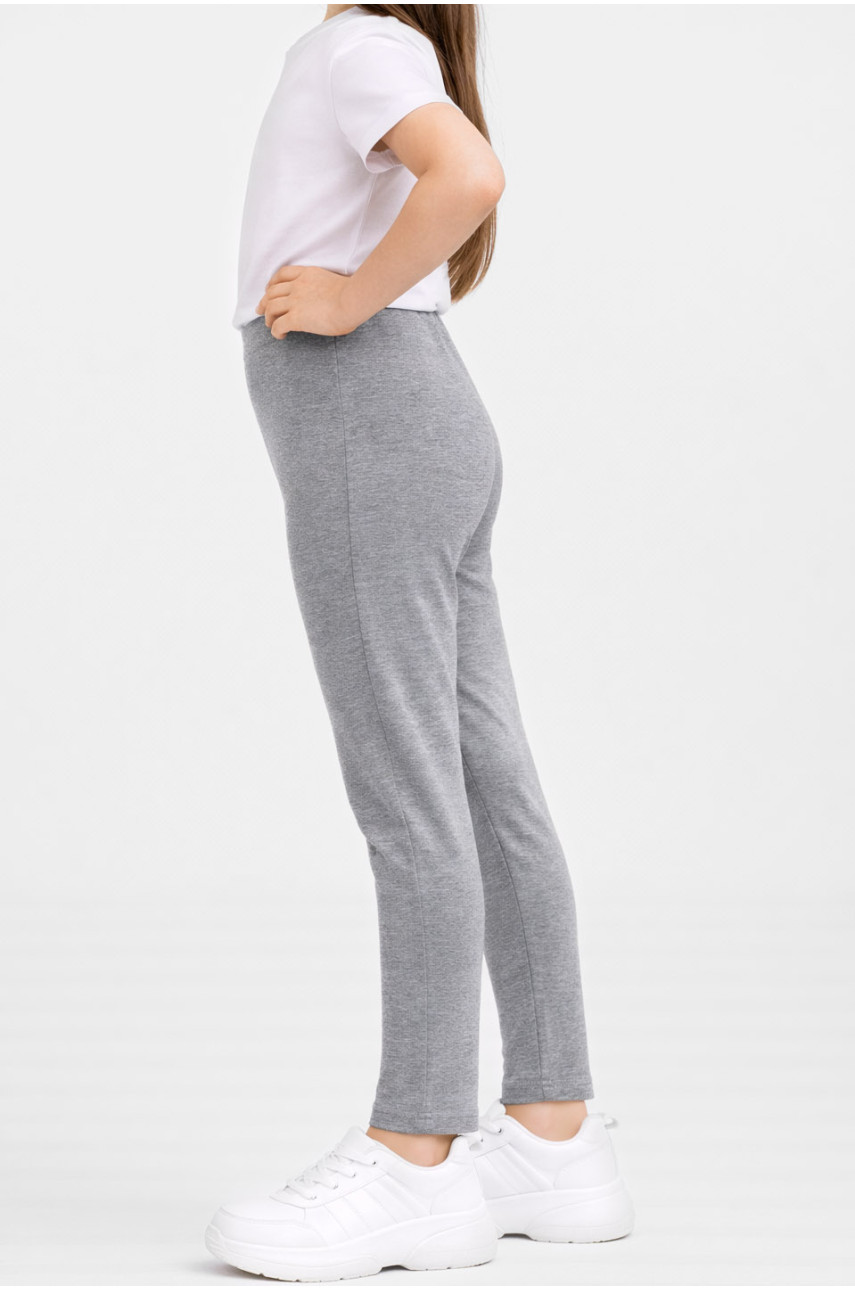 Лосины детские для девочки серого цвета 436-5 212044