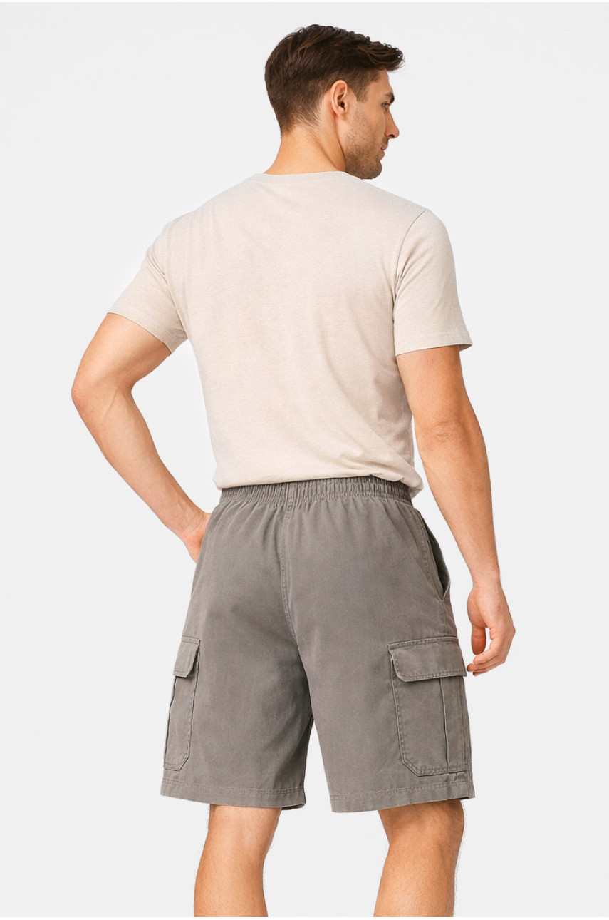 Шорти чоловічі однотонні сірого кольору 2101 212046