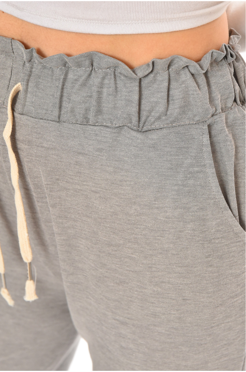 Бриджі жіночі однотонні сірого кольору 780-3 212058