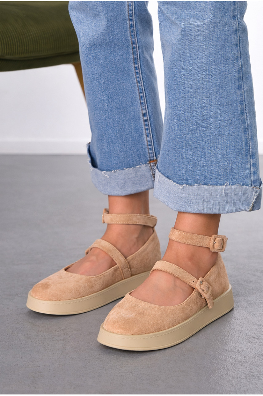 Лоферы женские бежевого цвета Е397-2 212066