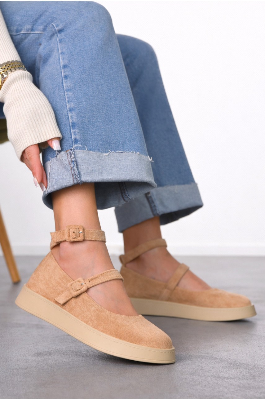 Лоферы женские бежевого цвета Е397-2 212066