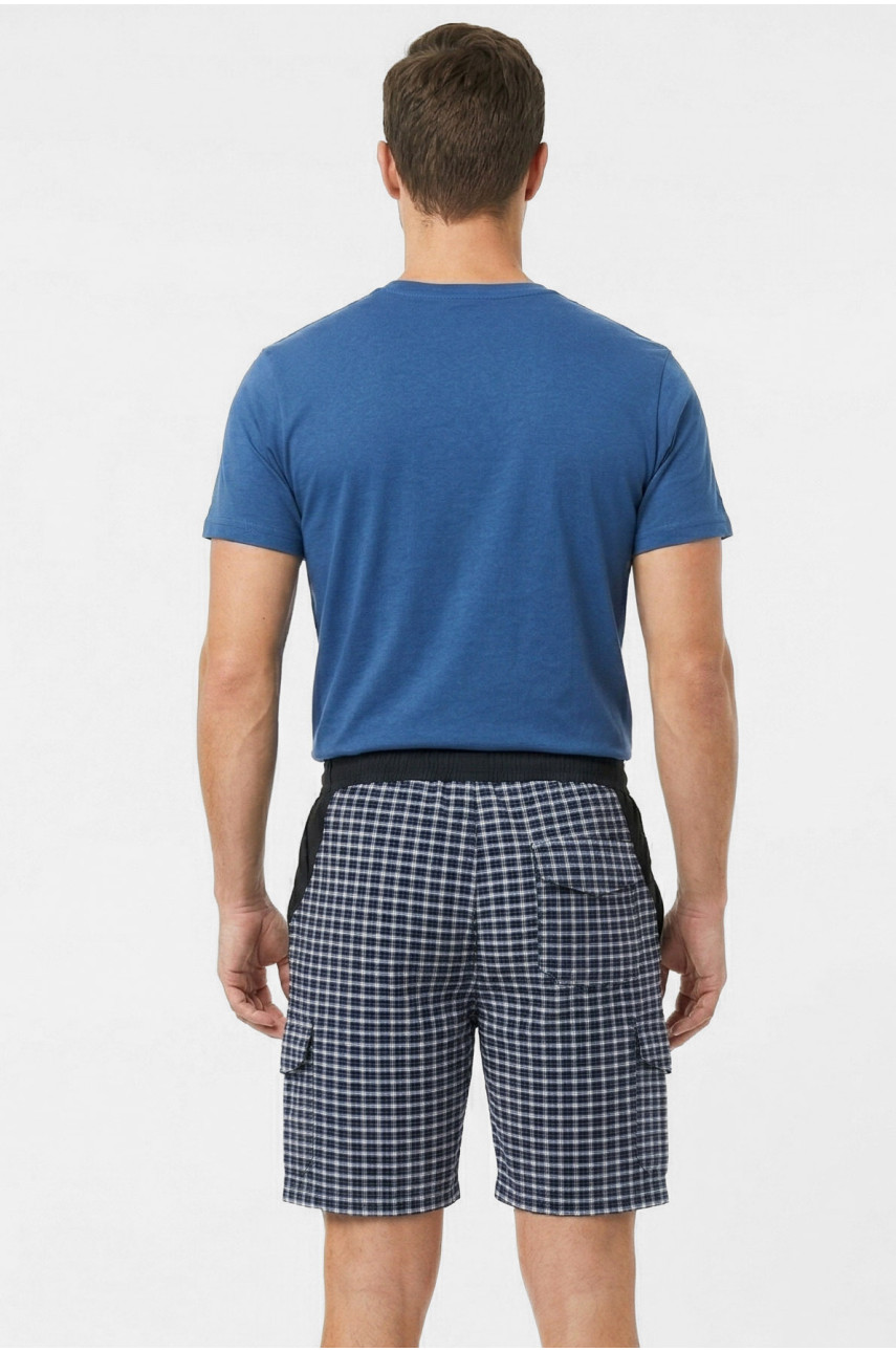 Шорты мужские тёмно-синего цвета с принтом P27 212067