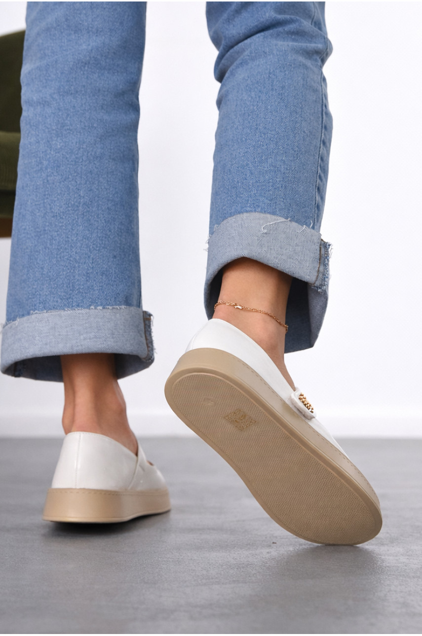 Лоферы женские белого цвета Е369-6 212071 Лоферы женские белого цвета Е369-6 212071