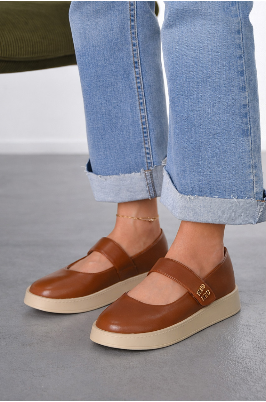 Лоферы женские коричневого цвета Е369-3 212072