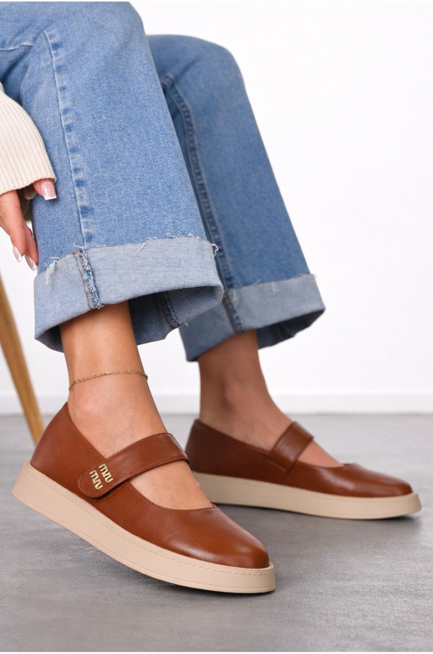 Лоферы женские коричневого цвета Е369-3 212072