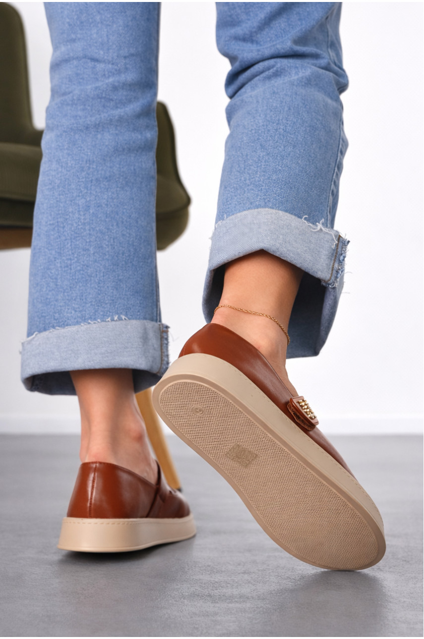 Лоферы женские коричневого цвета Е369-3 212072