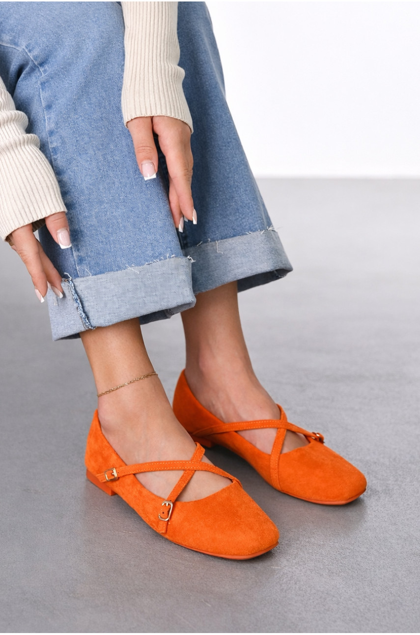 Балетки женские оранжевого цвета Е356-2 212076