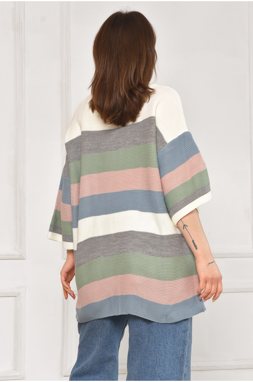 Кардиган женский белого цвета с принтом 0245 212082