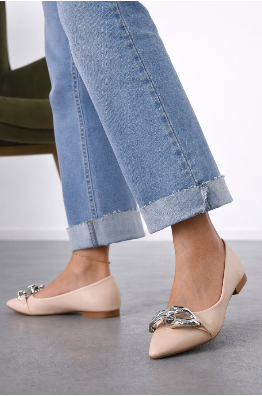 Балетки женские бежевого цвета 5601-22 212083