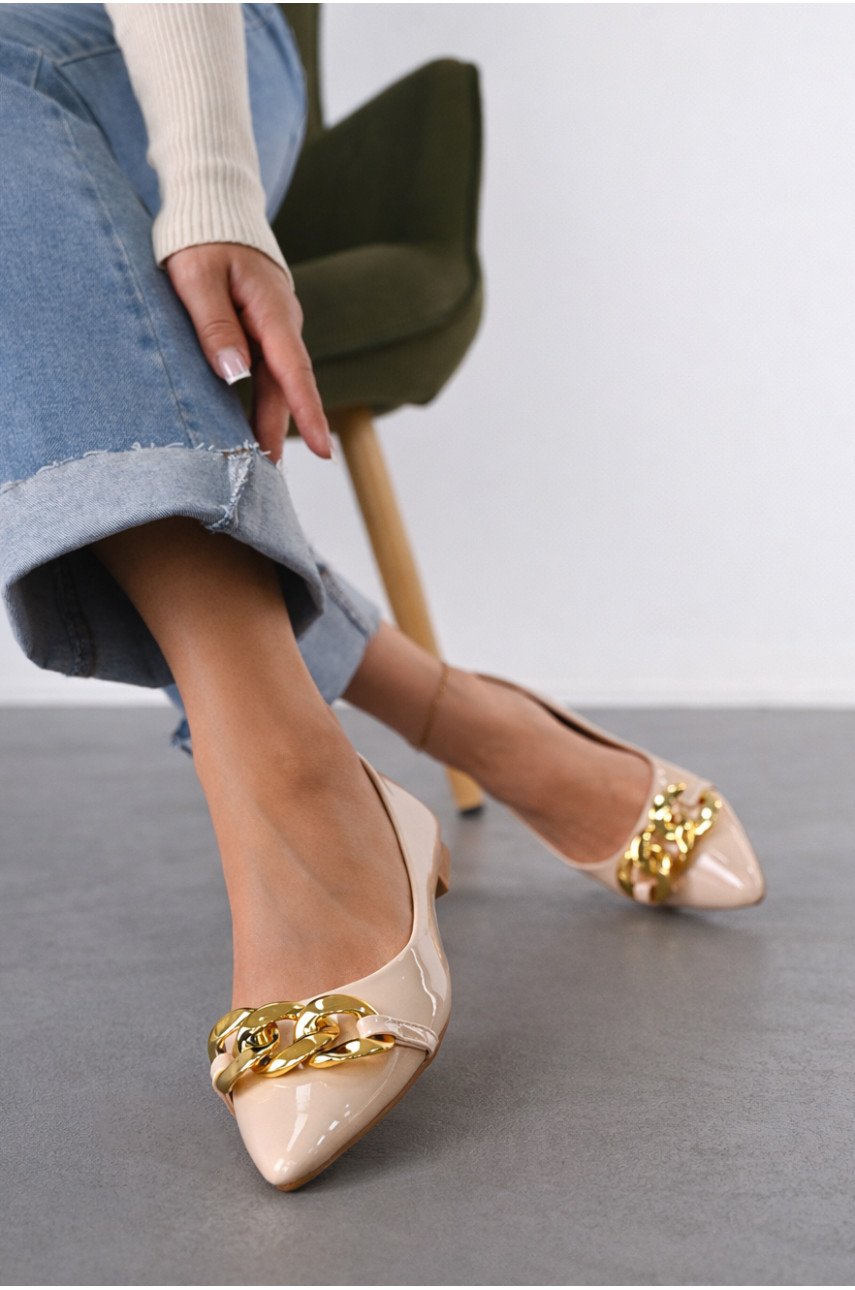 Балетки женские бежевого цвета 5601-9 212084