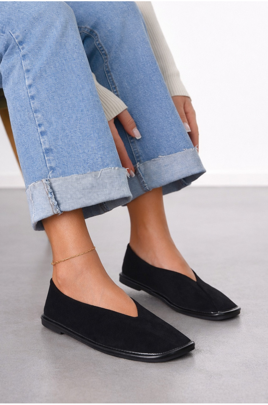 Мокасины женские черного цвета 6927 212097