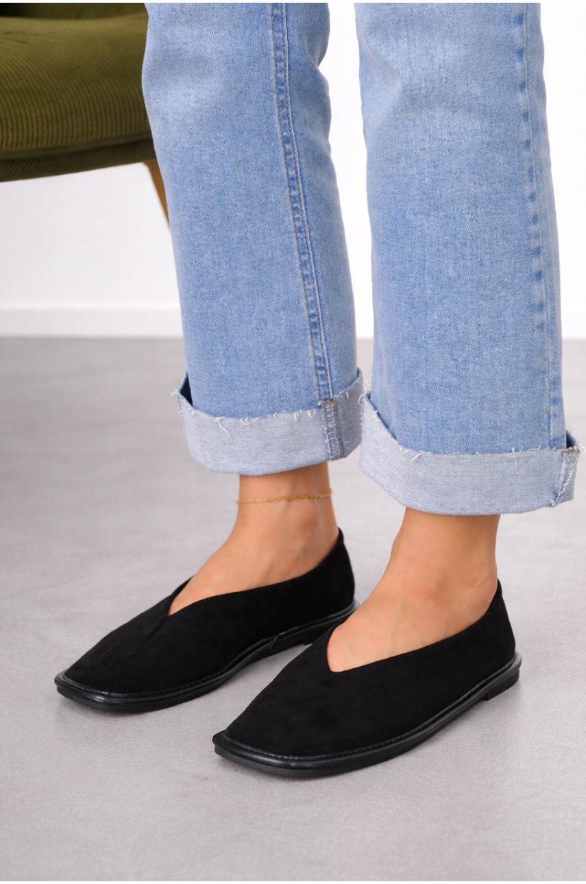 Мокасины женские черного цвета 6927 212097