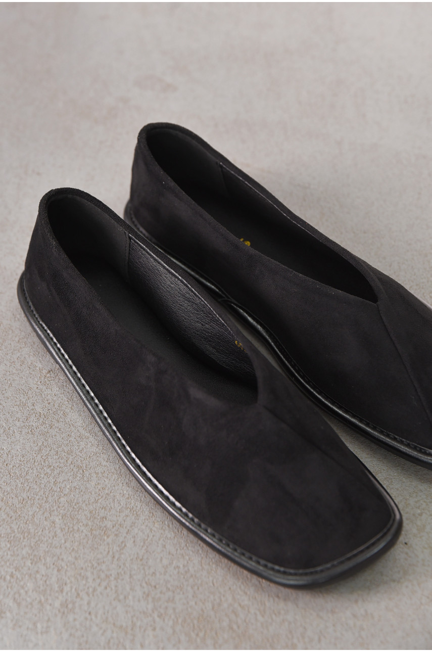 Мокасины женские черного цвета 6927 212097