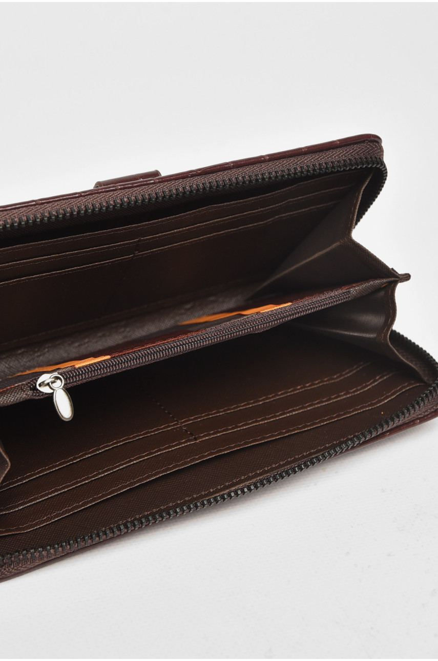Кошелек мужской из экокожи темно-коричневого цвета 9043 212102