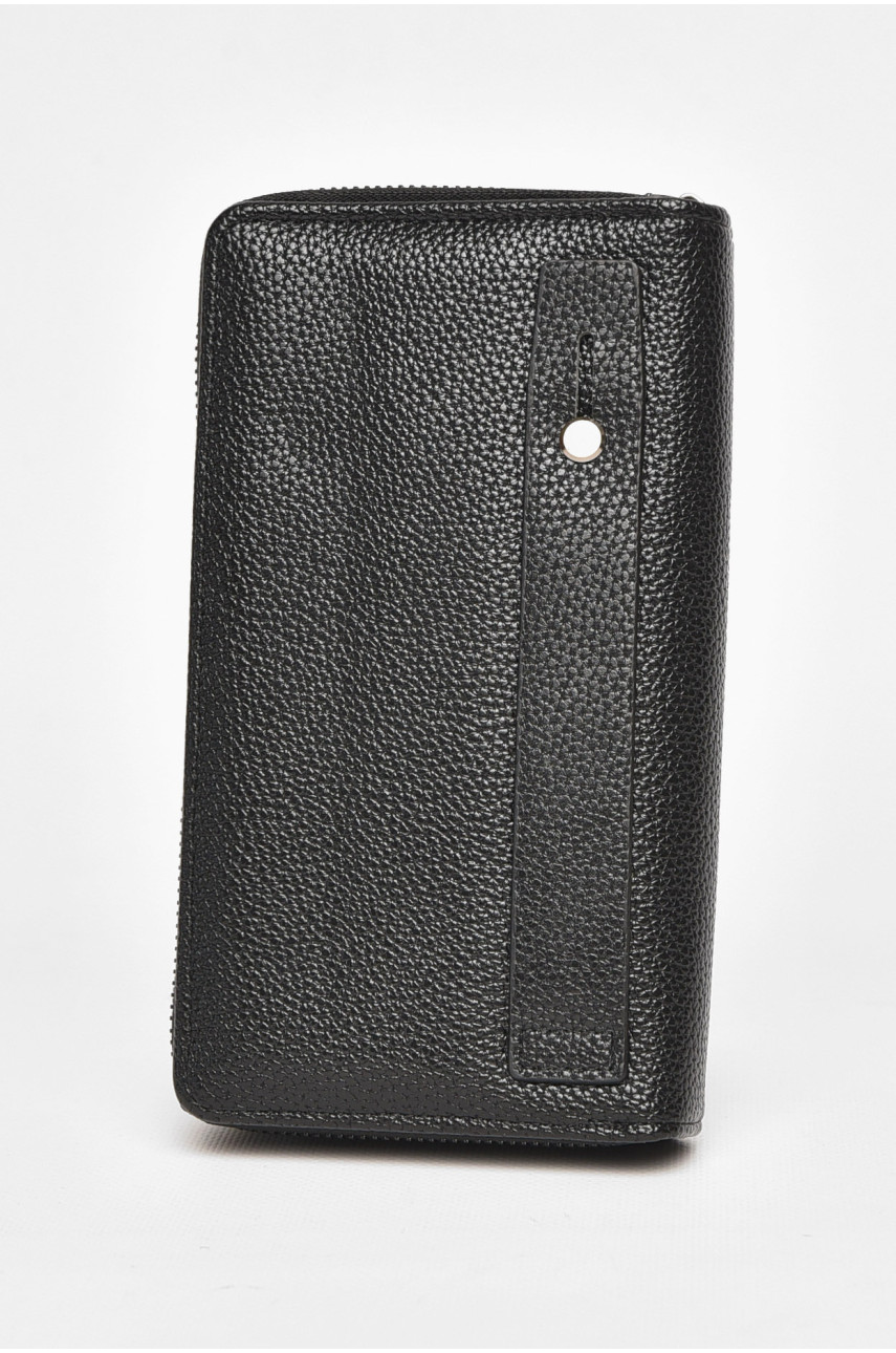 Гаманець чоловічий з екошкіри чорного кольору 1602-6 212104