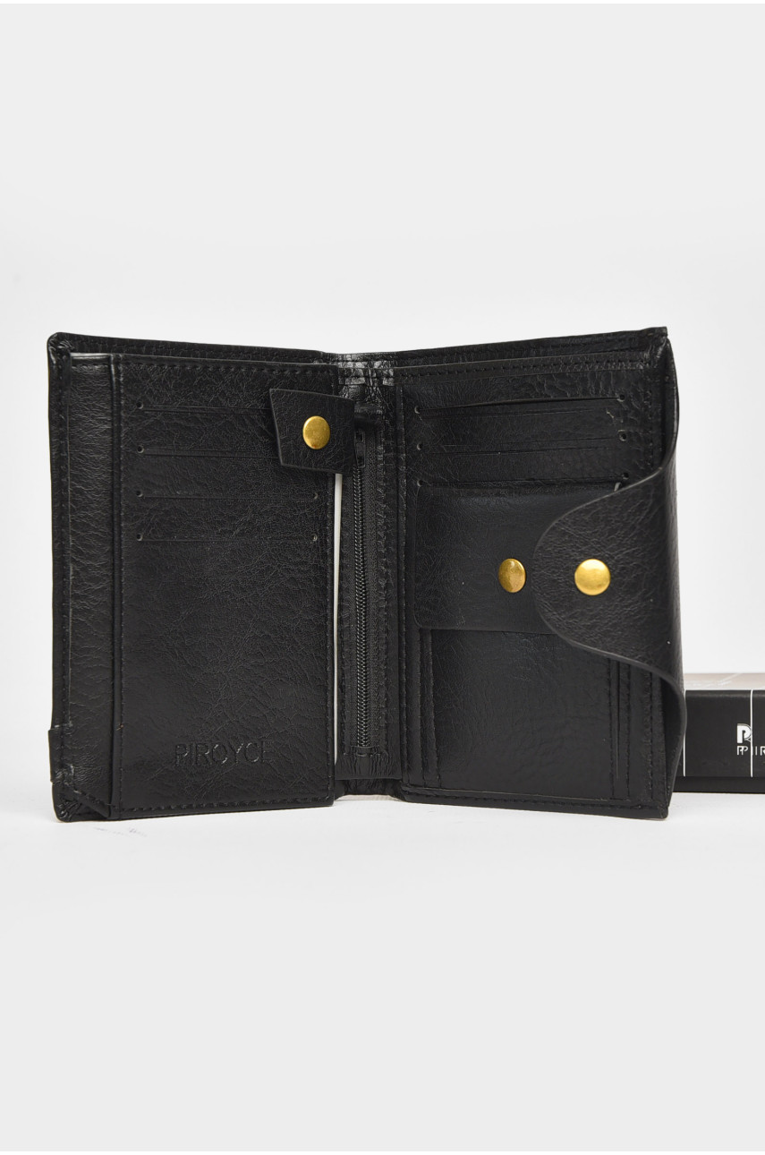 Гаманець чоловічий із екошкіри чорного кольору 302 212109