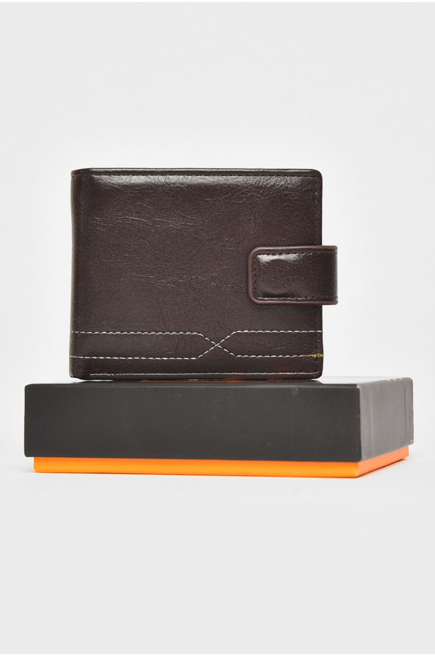 Гаманець чоловічий із екошкіри коричневого кольору 208-3 212110