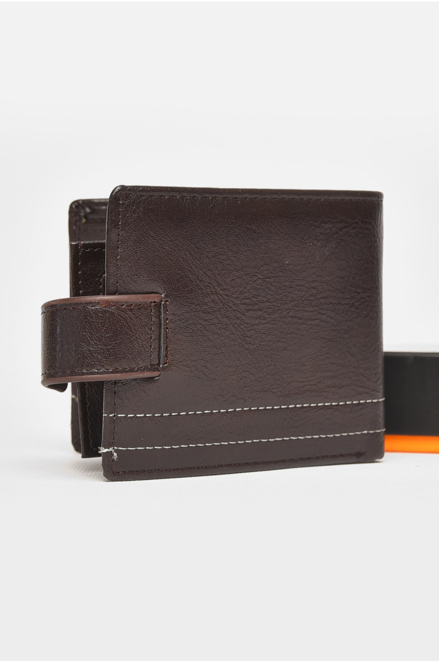 Гаманець чоловічий із екошкіри коричневого кольору 208-3 212110
