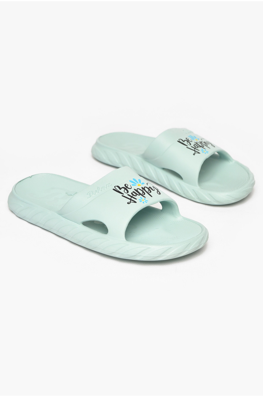 Шлепки пена женские мятного цвета DS68 212111