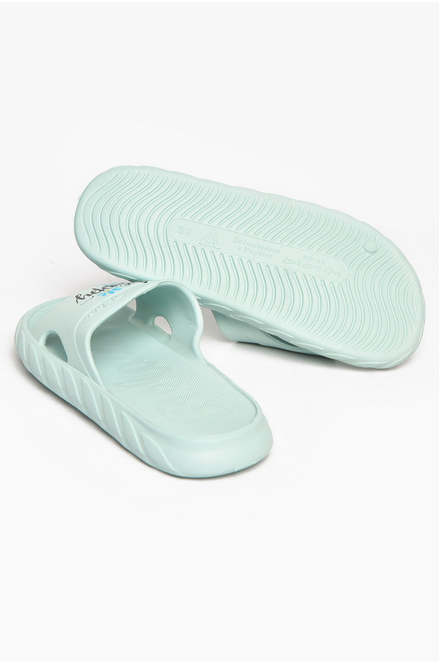 Шлепки пена женские мятного цвета DS68 212111