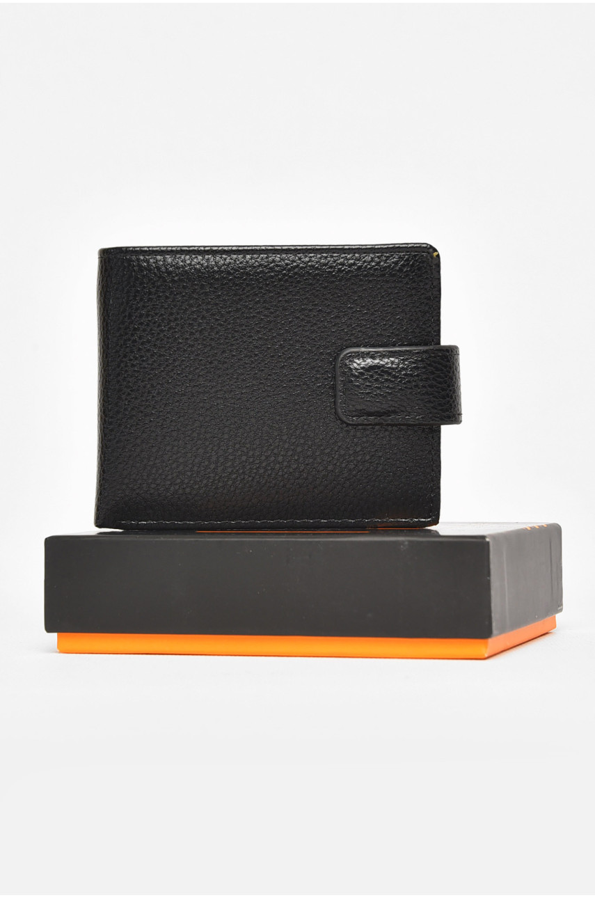Гаманець чоловічий із екошкіри чорного кольору 209-1 212114