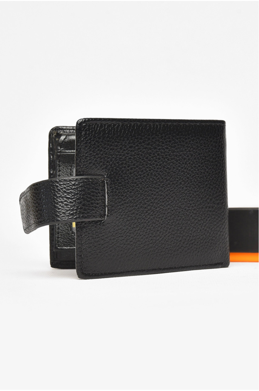 Гаманець чоловічий із екошкіри чорного кольору 209-1 212114
