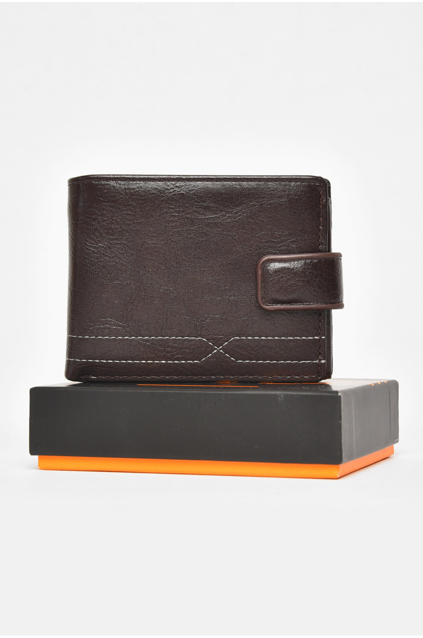 Гаманець чоловічий із екошкіри коричневого кольору 538-3 212116