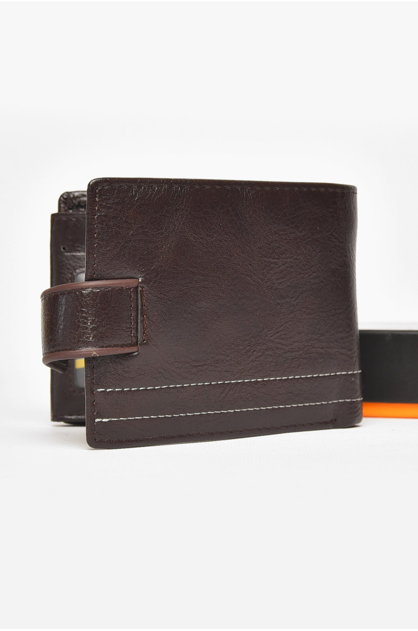 Гаманець чоловічий із екошкіри коричневого кольору 538-3 212116