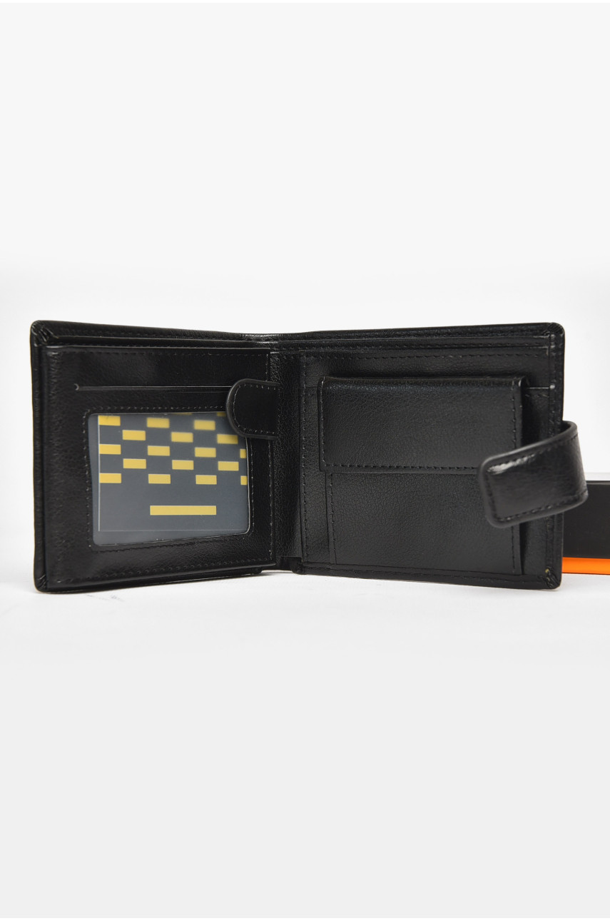 Гаманець чоловічий із екошкіри чорного кольору 538-3 212117