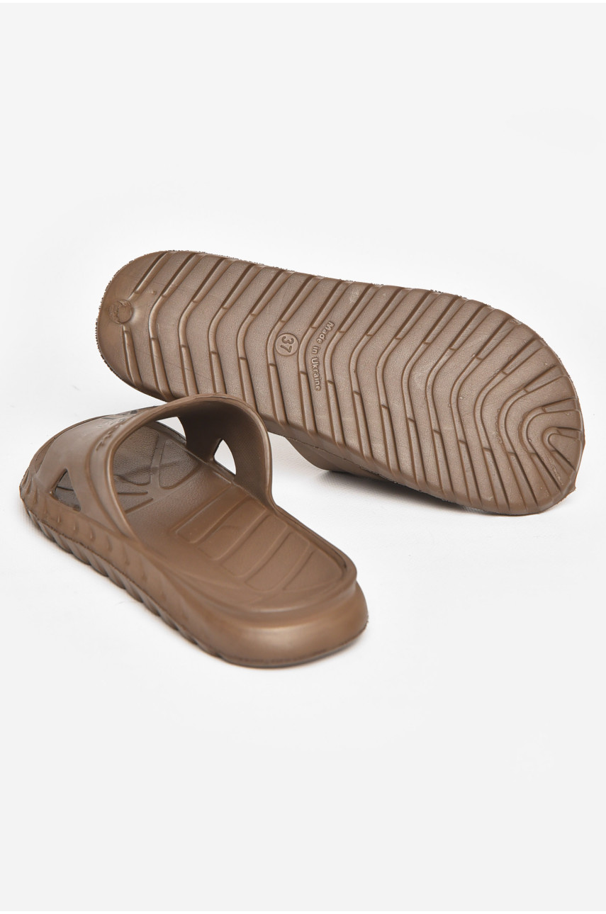 Шлепки пена женские шоколадного цвета С-74 212118