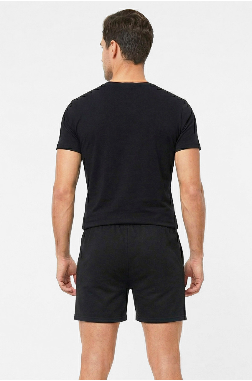 Шорты мужские батальные черного цвета WFK5105 212124