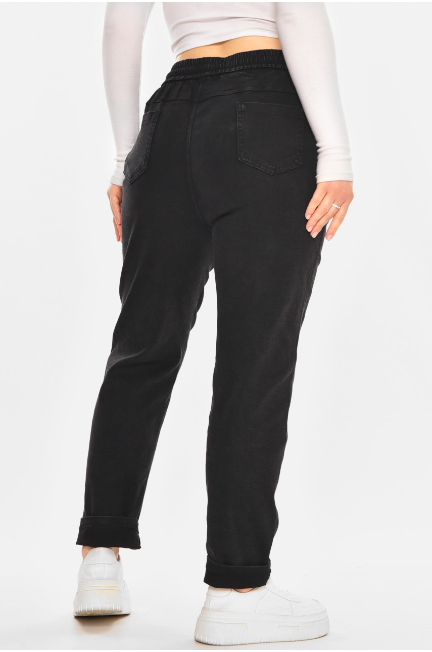 Джинсы женские однотонные черного цвета А4086-2 212126