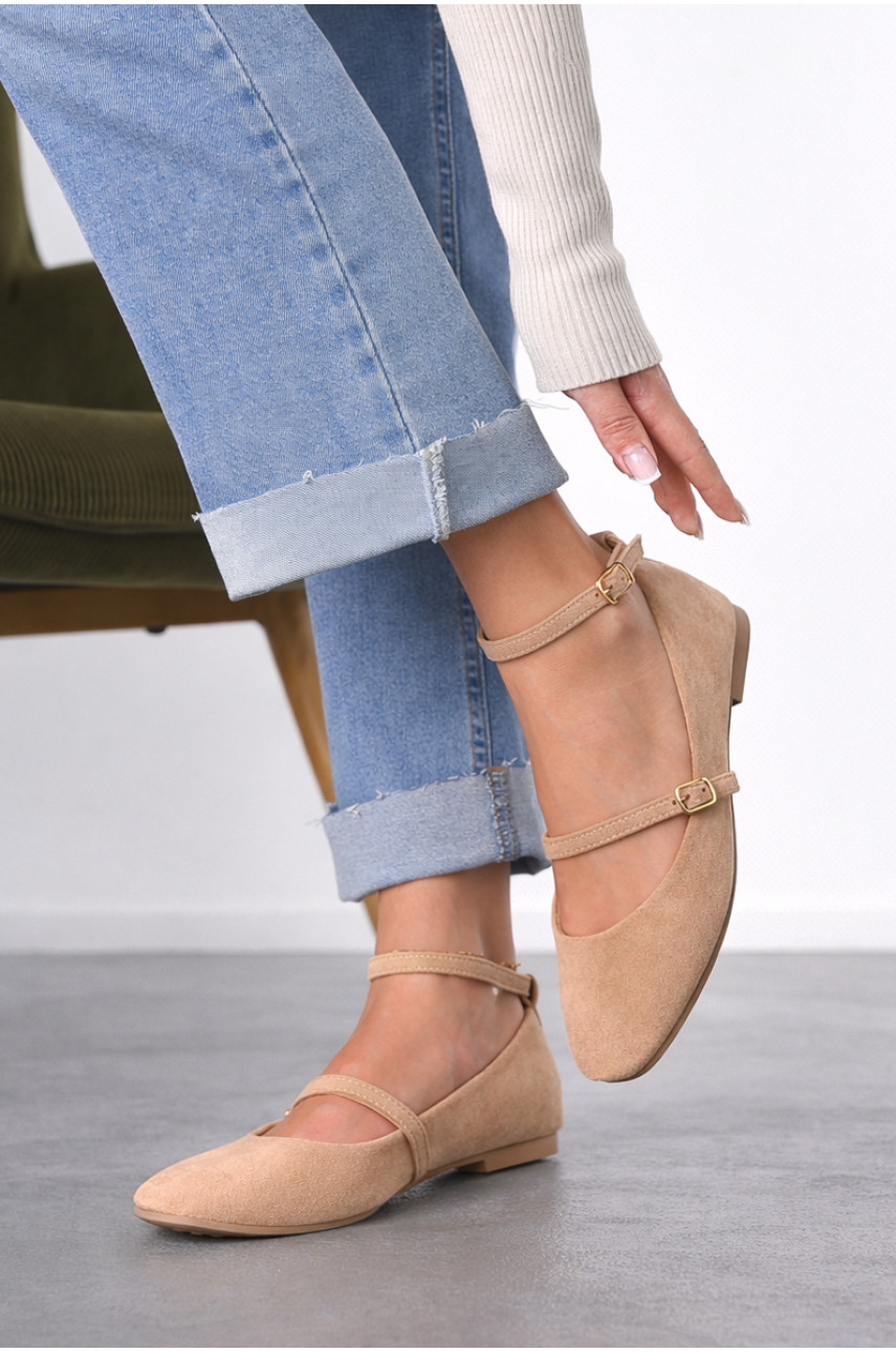 Балетки женские светло-бежевого цвета Е353-3 212133