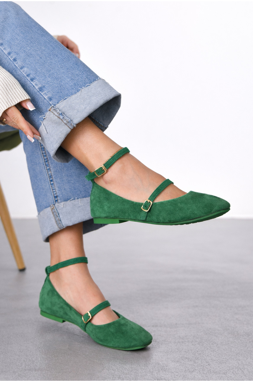 Балетки женские зеленого цвета Е353-5 212134