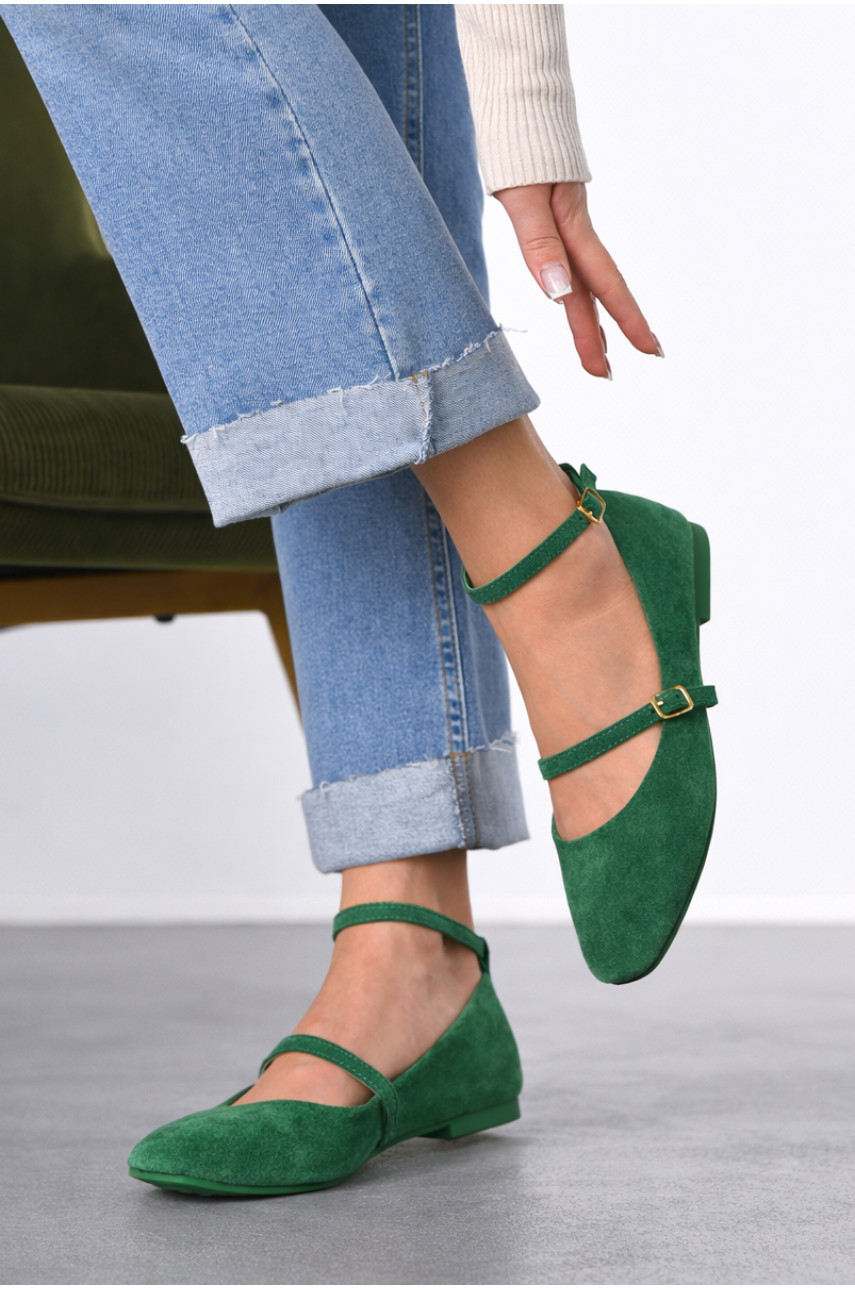 Балетки женские зеленого цвета Е353-5 212134